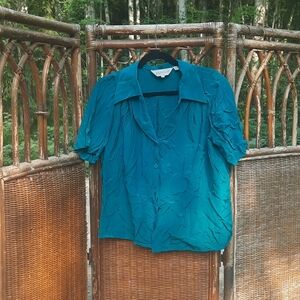 🍀3/15 Nordstorm Green Short Sleeve Blouse
